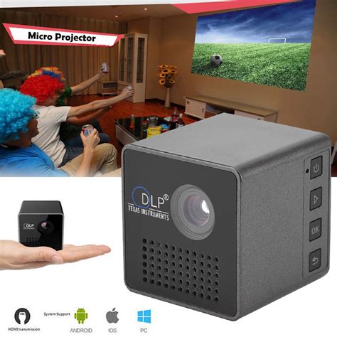 4K Smart DLP Mini Projector Android 6.0 WiFi 1080P Home Theater HDMI ...