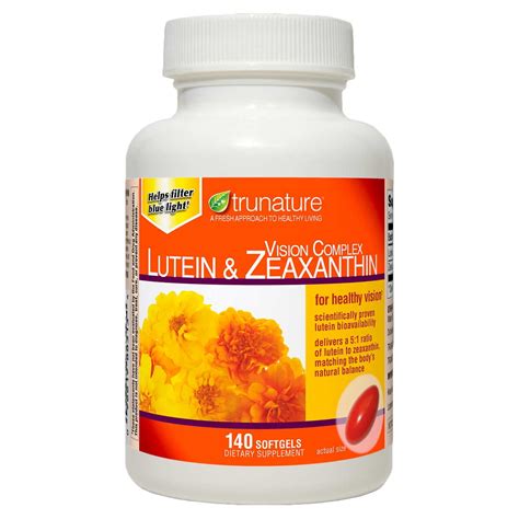 trunature Vision Complex Lutein & Zeaxanthin, 140 Softgels - Walmart.com