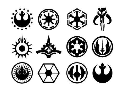 Star Wars Jedi Symbols Set Vinyl Decals Stickers – Kandy Vinyl Shop