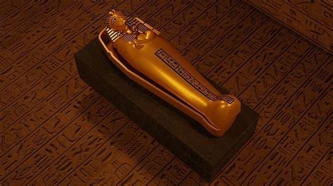 3D model Tutankhamun Golden Sarcophagus Prop Figure VR / AR / low-poly ...