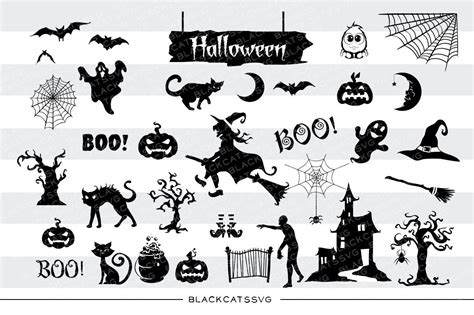 Big pack for Halloween - 31 SVG file Cutting File Clipart in Svg, Eps, – BlackCatsSVG