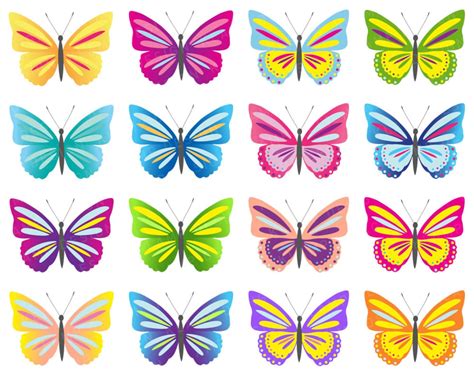 Buy Butterfly Clip Art Digital Butterflies Clipart Colorful Online in India - Etsy