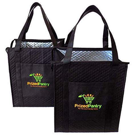 Prized Pantry 2 Pack Insulated Reusable Grocery Bags, X-Large Heavy Duty Cooler Tote Bags ...