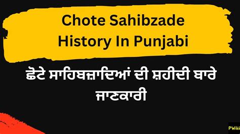 ਛੋਟੇ ਸਾਹਿਬਜ਼ਾਦਿਆਂ ਦੀ ਸ਼ਹੀਦੀ ਬਾਰੇ ਜਾਣਕਾਰੀ | Chote Sahibzade History In Punjabi | Punjabiwiki.com