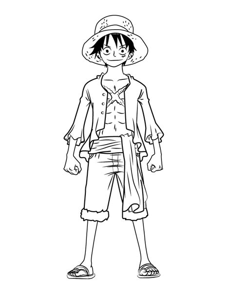 Luffy Coloring Page - Free Printable Coloring Pages for Kids