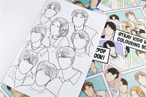 STRAYKIDS A4 COLOURING BOOK Kpop Skz Art High Quality A4 - Etsy UK