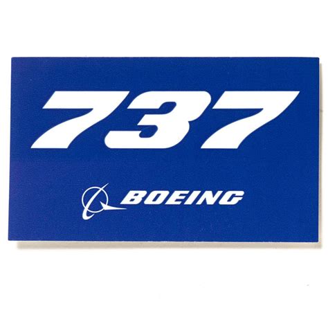 Boeing 737 Blue Sticker – The Boeing Store