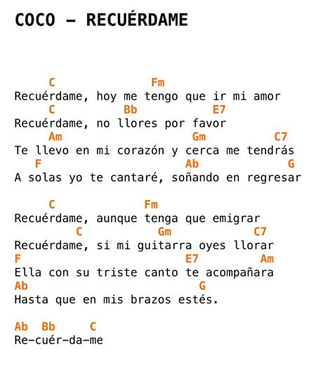 10+ Recuerdame coco letra y acordes information · grape