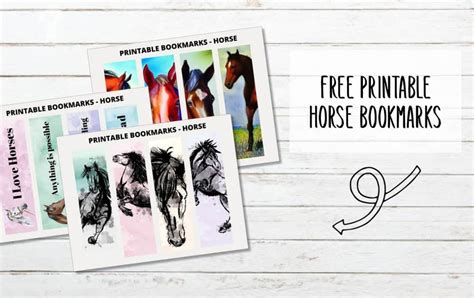 FREE Printable Horse Bookmarks - My Printable Home