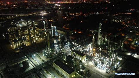 Night view of factory in China's Liaoning - Xinhua | English.news.cn