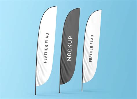 Free Feather Flags Banner Mockup PSD - Good Mockups