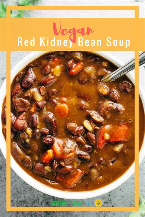 vegan red kidney bean soup recipe – Sprouting Zen