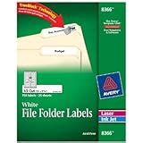 Amazon.com : Avery Removable White File Folder Labels, 750 Pack (8066) : Office Products