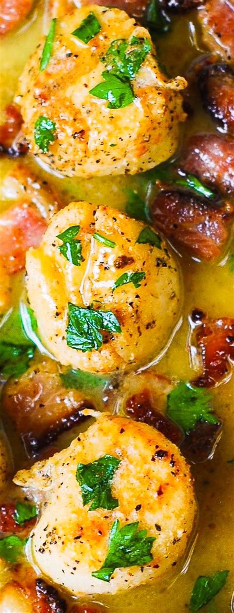 Seared Scallops with Bacon | Scallop recipes, Scallops seared ...