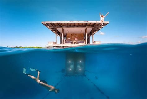 Manta Resort Underwater Room Offers Enchanting Views of Indian Ocean