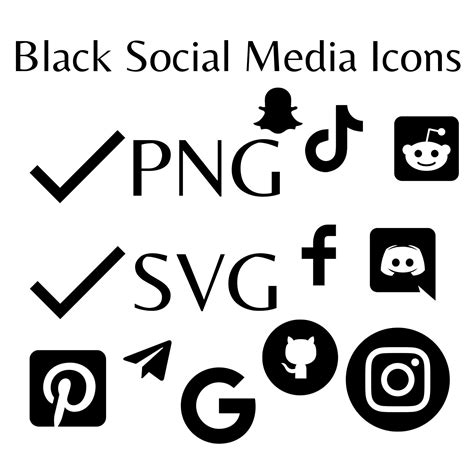 Social Media Icons. Social Media Logo SVG and PNG. Social - Etsy | Social media icons, Social ...