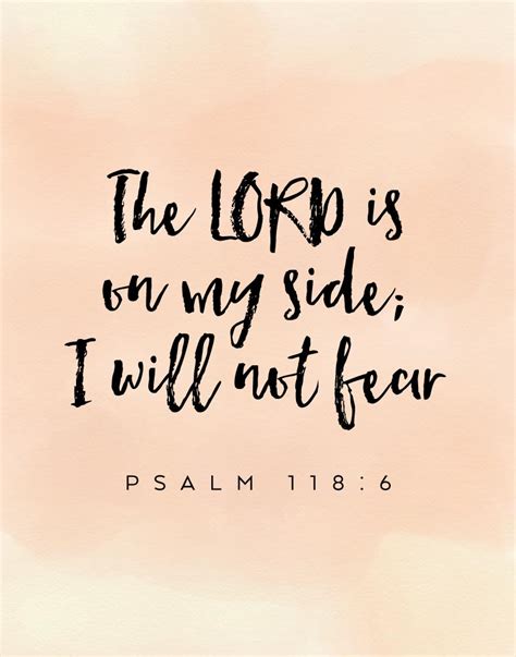 The Lord is on my side; I will not fear – Psalm 118:6 – Seeds of Faith