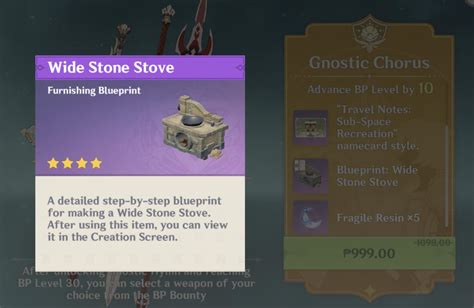 Wide stone stove genshin