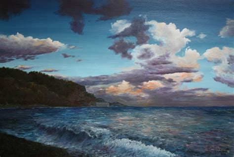 Evening On The Ocean Painting by Vladimir Volosov on Gallery Today