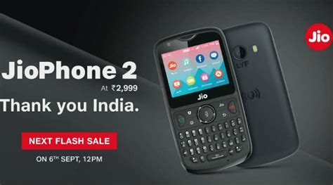 Jio Phone 2 next flash sale on September 6: Price, specifications ...