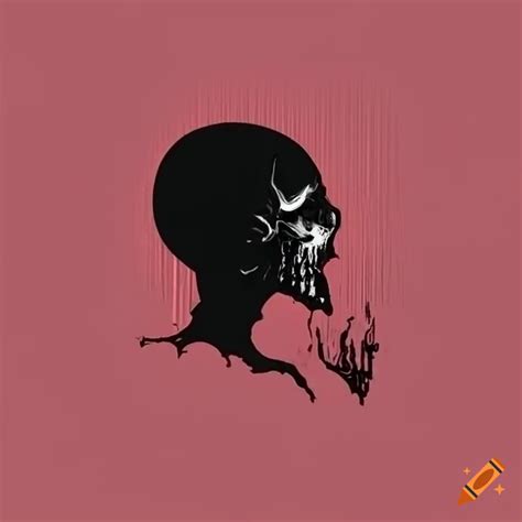 Side profile of a deathcore band logo for "never"