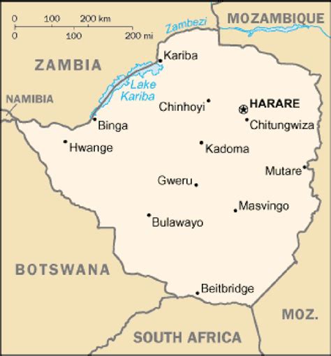 3: Map showing the location of Harare in Zimbabwe (Source:... | Download Scientific Diagram