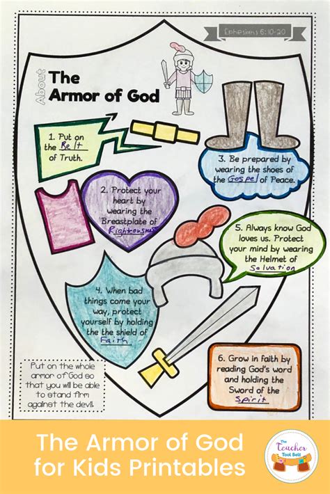 The Armor of God for Kids Printable Activities | Armor of god, Bible lessons for kids, Bible ...