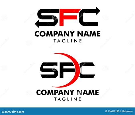 Set of Initial Letter SFC Logo Template Design Stock Vector ...