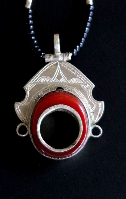 Very Old Tuareg Silver Pendant Tribal Jewelry Necklace from Africa