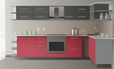 Modern Kitchen Interior 482416 Vector Art at Vecteezy