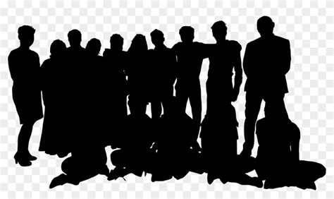 Silhouette Crowd - People Crowd Png - Free Transparent PNG Clipart ...