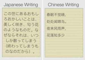 Differences Between Chinese and Japanese Languages The Spanish Group