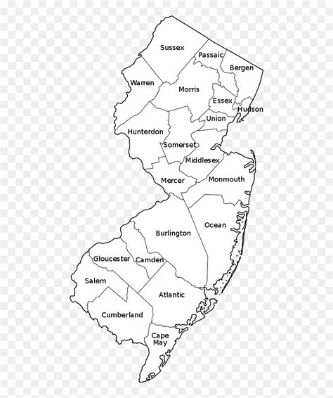 New Jersey Outline Png - Scotch Plains Nj On Map, Transparent Png - vhv