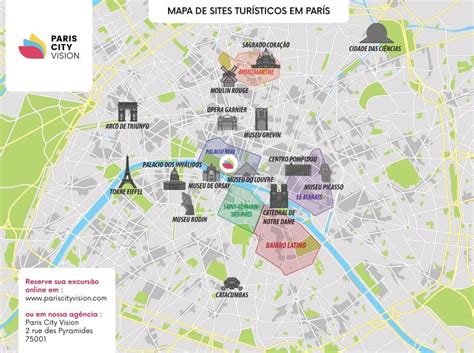 Mapa turístico de Paris : baixar mapa - PARISCityVISION