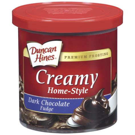 Duncan Hines Creamy Dark Chocolate Fudge Home-Style Frosting, 16 oz ...