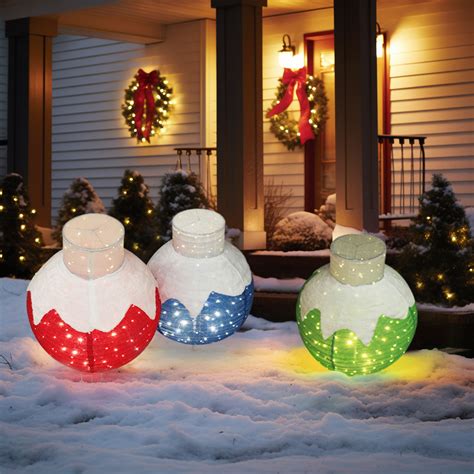 The Twillery Co.® Gutierrez Lighted Ornaments Outdoor Christmas Decoration & Reviews | Wayfair