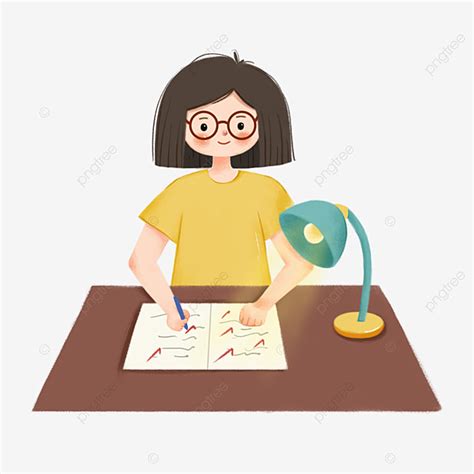 Hardworking PNG Picture, Cartoon Style Hardworking Teacher Character ...