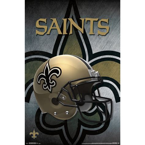 New Orleans Saints Helmet 22'' x 34'' Logo Poster - Walmart.com - Walmart.com