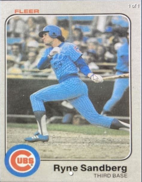 1983 Fleer #507 Ryne Sandberg Rookie Card | LUDEX