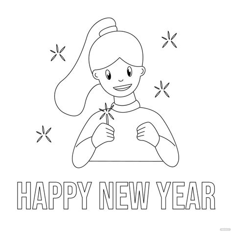 New Year's Eve Cartoon Drawing in EPS, Illustrator, JPG, PSD, PNG, SVG ...