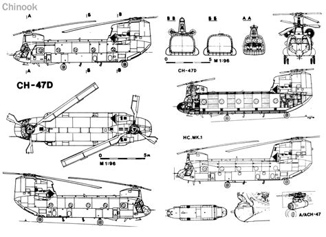 Boeing CH-47 Chinook Blueprint - Download free blueprint for 3D modeling | Boeing ch 47 chinook ...