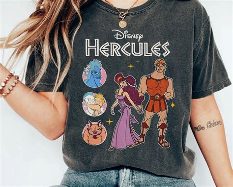 Disney Hercules Group Megara Phil Hades Retro Vintage T-shirt, WDW ...