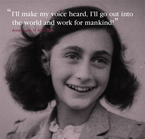 Anne Frank House on Twitter: ""I'll make my voice heard, I'll go out into the world and work for ...