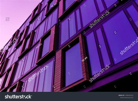 Modern Office Building Evening Facade Purple Stock Photo 1499545322 | Shutterstock