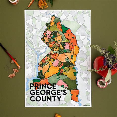 Prince George's County Neighborhoods Print — Terratorie Maps + Goods