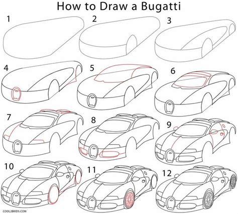 Show Me How To Draw A Bugatti - Draw easy