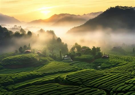 Premium AI Image | rice terraces in china