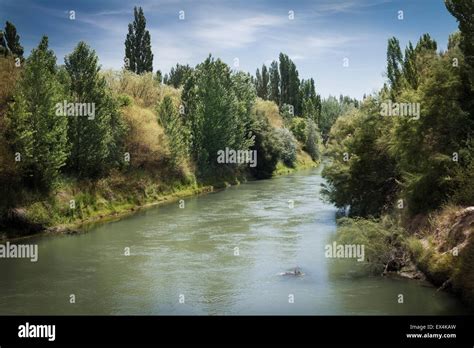 Chubut river in Gaiman Patagonia Stock Photo - Alamy