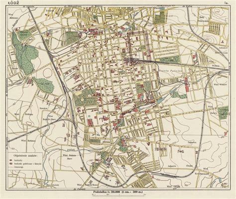 Old Map of Lodz poland Archival Print Vintage Map of Lodz Reproduction ...