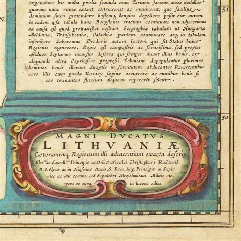 Old Map of Lithuania 1645 Ancient Map Rare Fine - Etsy